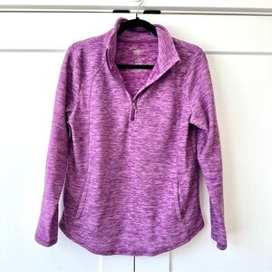 St. John's Bay Heathered Purple Quarter-Zip Fleece